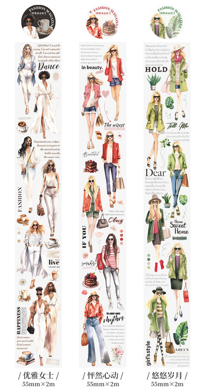 S-45 Fashion Magazine Series PET Tape for Character 6Style