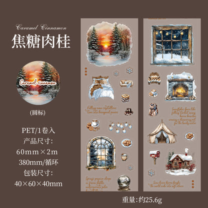 S-42 Dark Phantom Cloud Snow Series Sticker Tape Winter Theme Landscaping 6Style