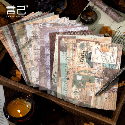 P-7 Dreaming of the Past Series Retro Theme Base Material Paper in 5 Styles
