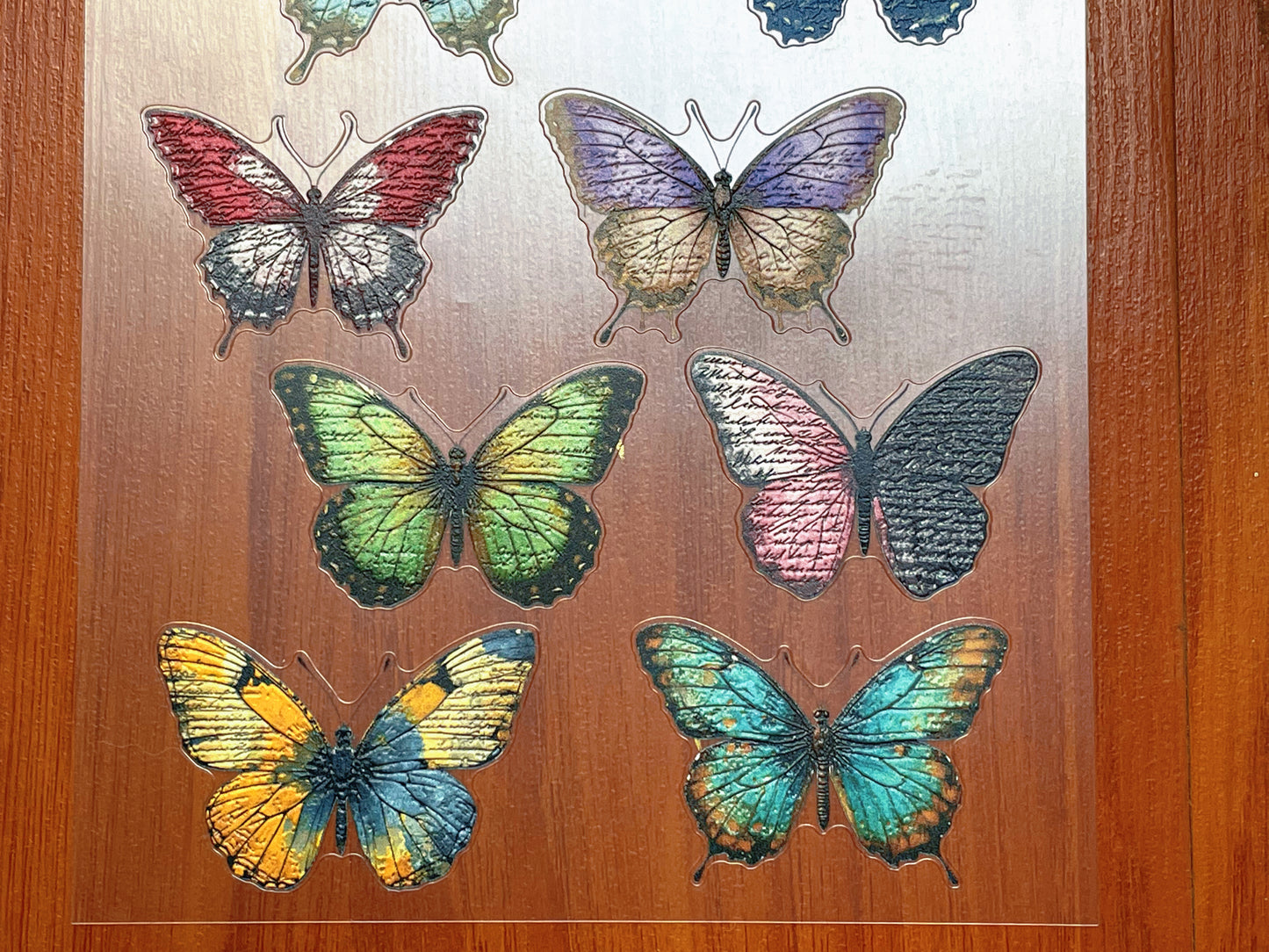 E-128 Mythical Butterfly 3D Embossed sticker 1 piece