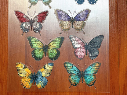 E-128 Mythical Butterfly 3D Embossed sticker 1 piece