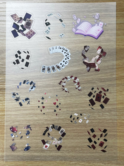 S55 Pack of Wonderland Catd  sticker pet precut A5 size 2 pieces