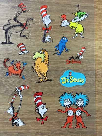 S48 Dr.seuss  sticker pet precut A5 size 2 pieces