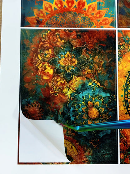 A-020  ATC background precut sticker  A4 size（1Pieces)