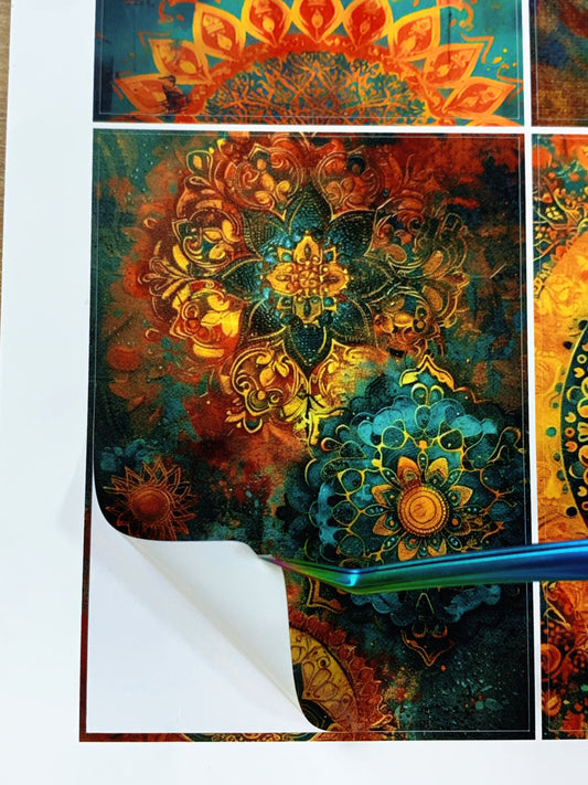 A-020  ATC background precut sticker  A4 size（1Pieces)
