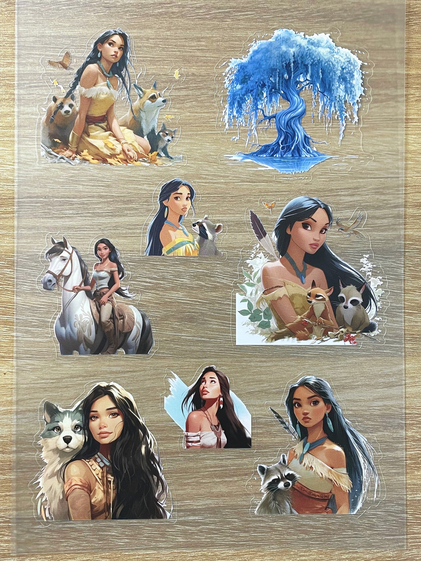 S26 Pocahontas  sticker pet  precut A5 size 4 pieces