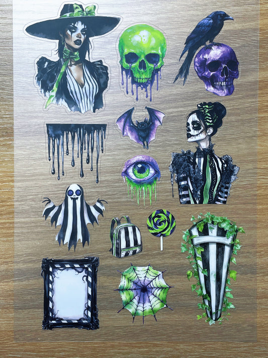 S121 Beetlejuice sticker pet precut A5 size 5 pieces