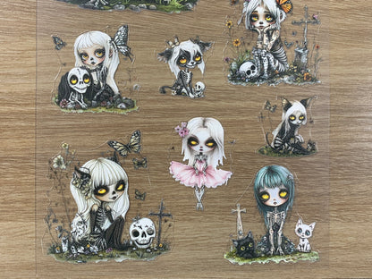 E-52 Whispering Tomb Fairise 3D Embossed sticker 1 piece