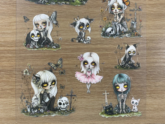 E-52 Whispering Tomb Fairise 3D Embossed sticker 1 piece