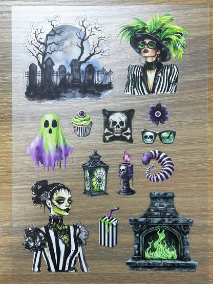 S121 Beetlejuice sticker pet precut A5 size 5 pieces