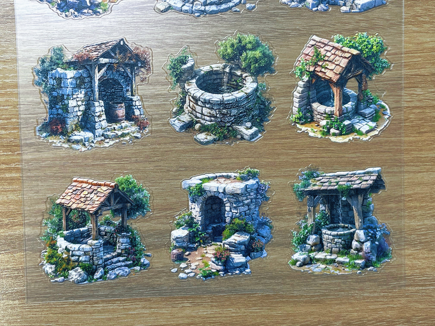 E-103 Forest Old Spring 3D Embossed sticker 1 piece