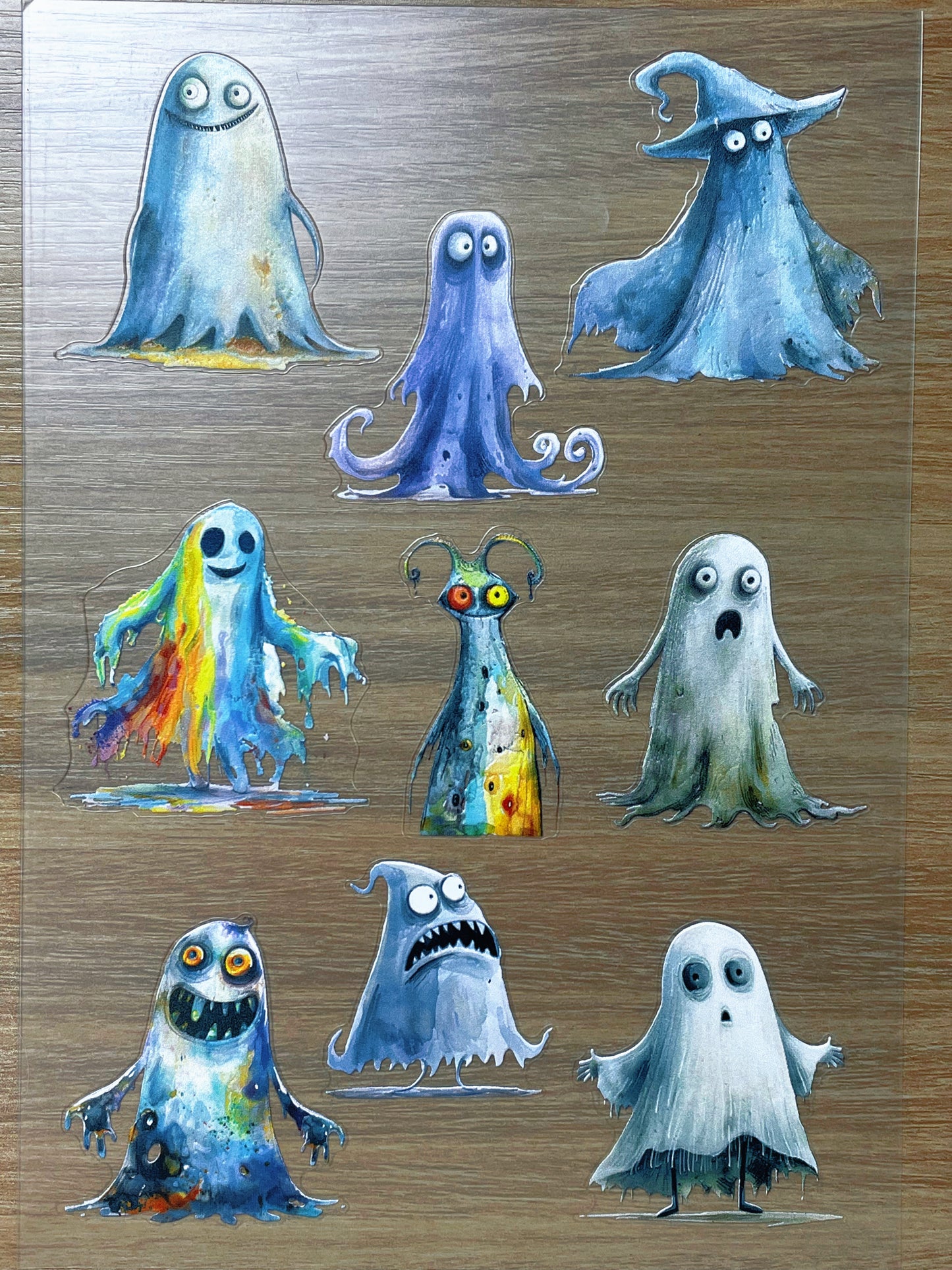 E-119 Iridescent Wraiths 3D Embossed sticker 1 piece