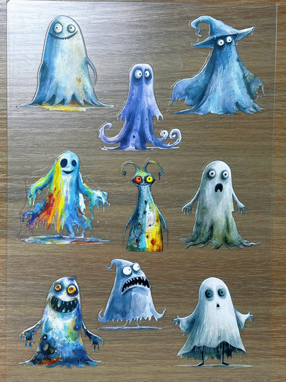 E-119 Iridescent Wraiths 3D Embossed sticker 1 piece