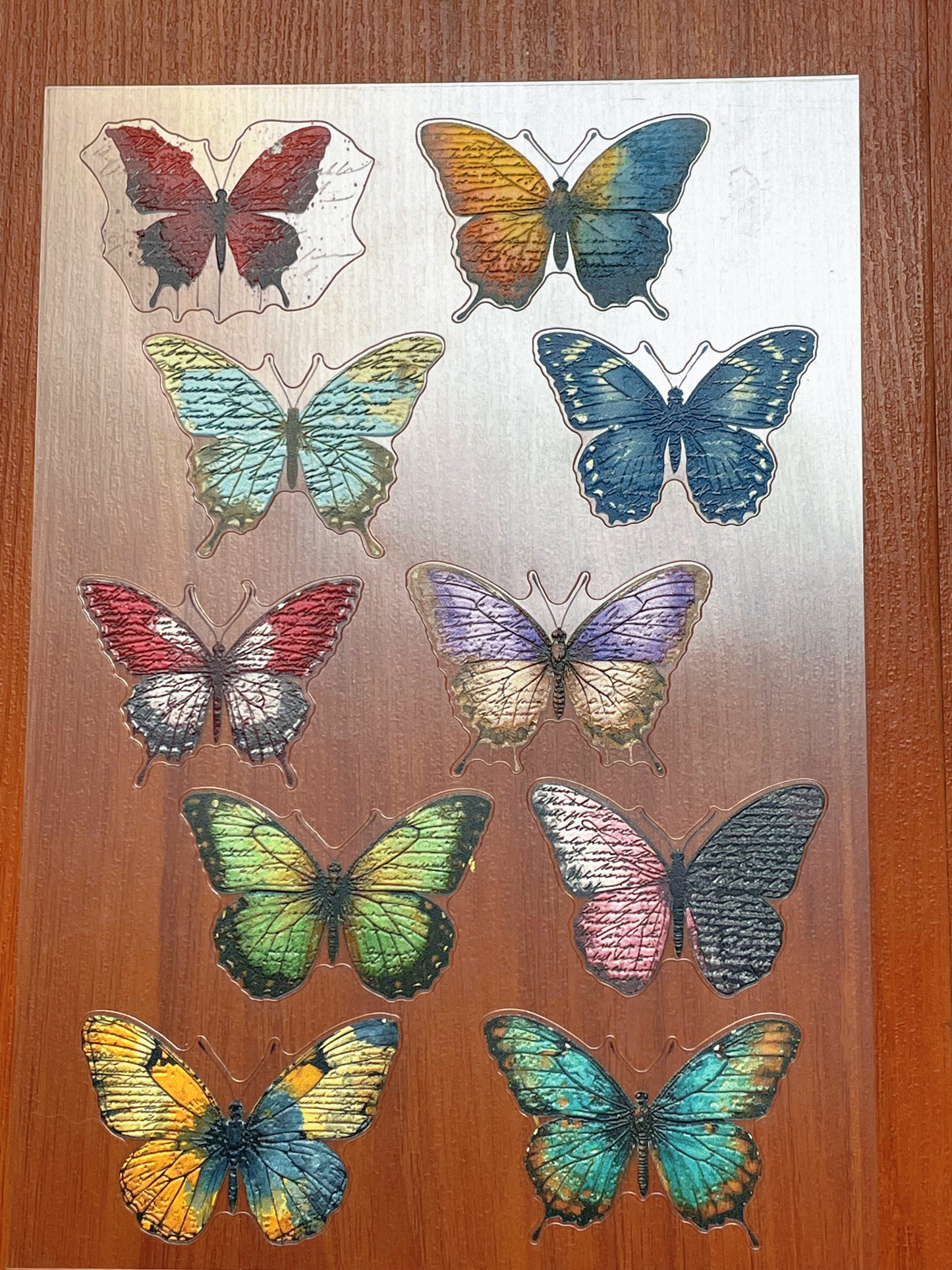 E-128 Mythical Butterfly 3D Embossed sticker 1 piece