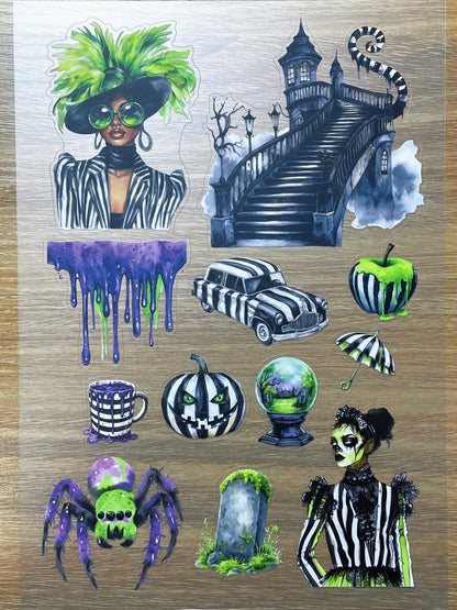 S121 Beetlejuice sticker pet precut A5 size 5 pieces