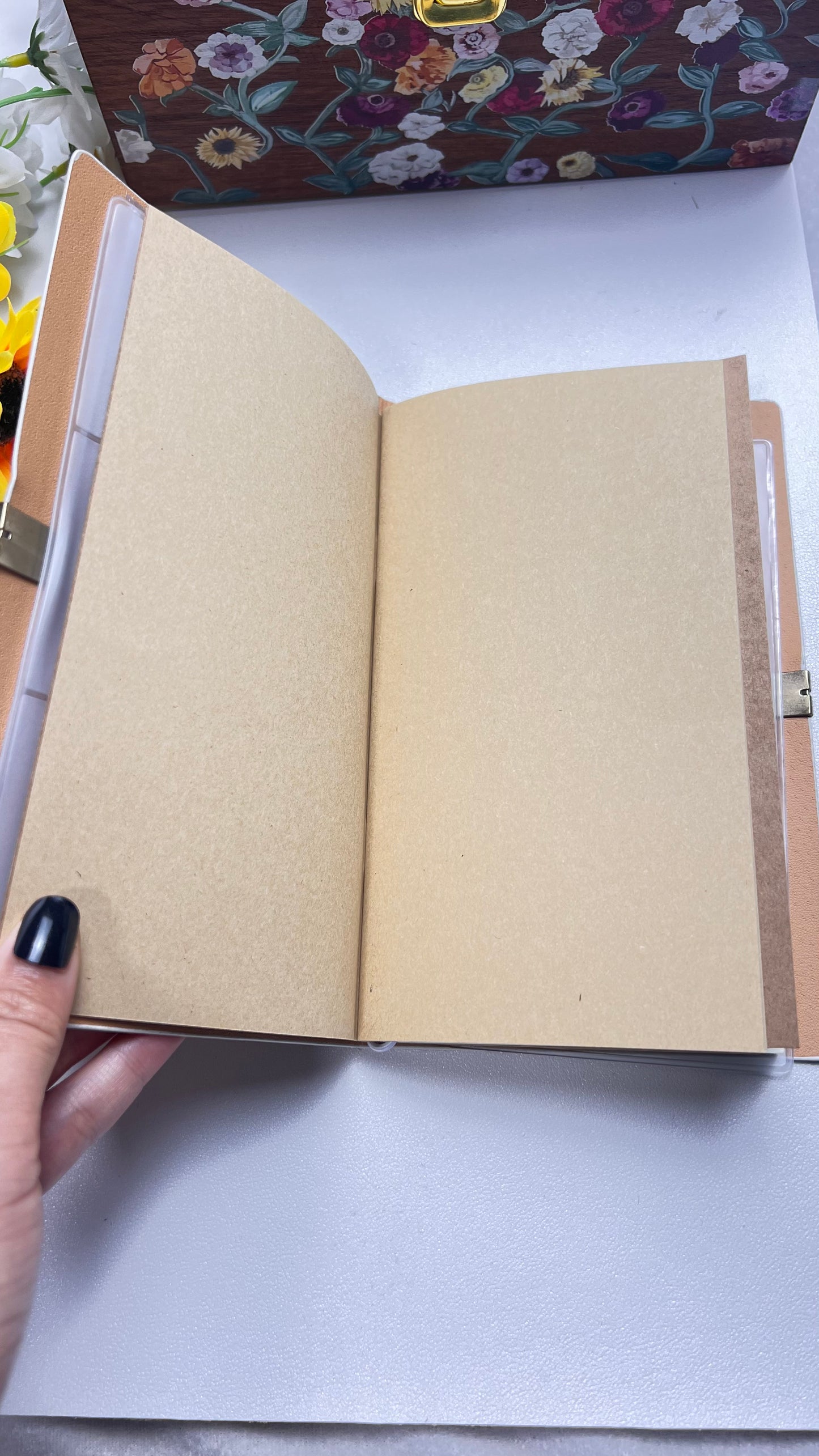 J-8 A6 size leather cover journal