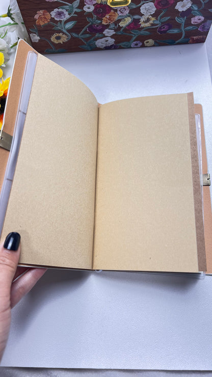 J-8 A6 size leather cover journal