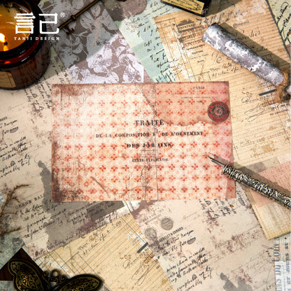 P-7 Dreaming of the Past Series Retro Theme Base Material Paper in 5 Styles