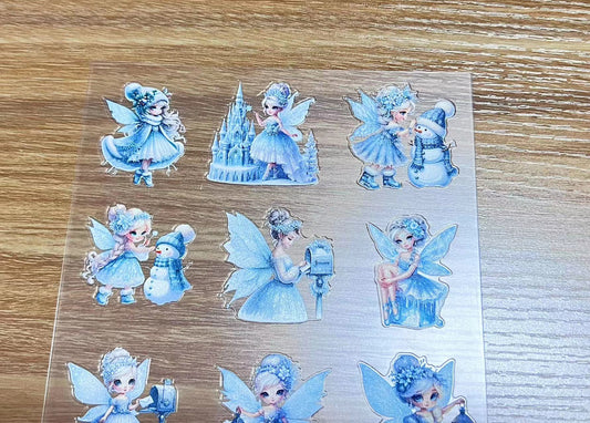 E-20 Ice fairy 3D embossed sticker 1 piece(148*210cm)