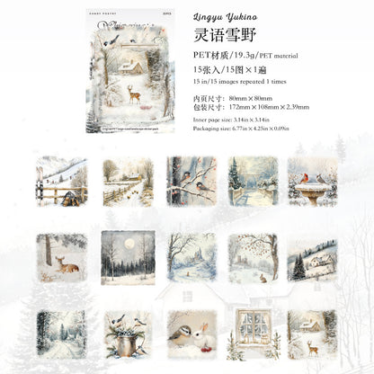 S-39  Large Size LandscapeSnow Poetry Series Winter Snow Scene 6Style