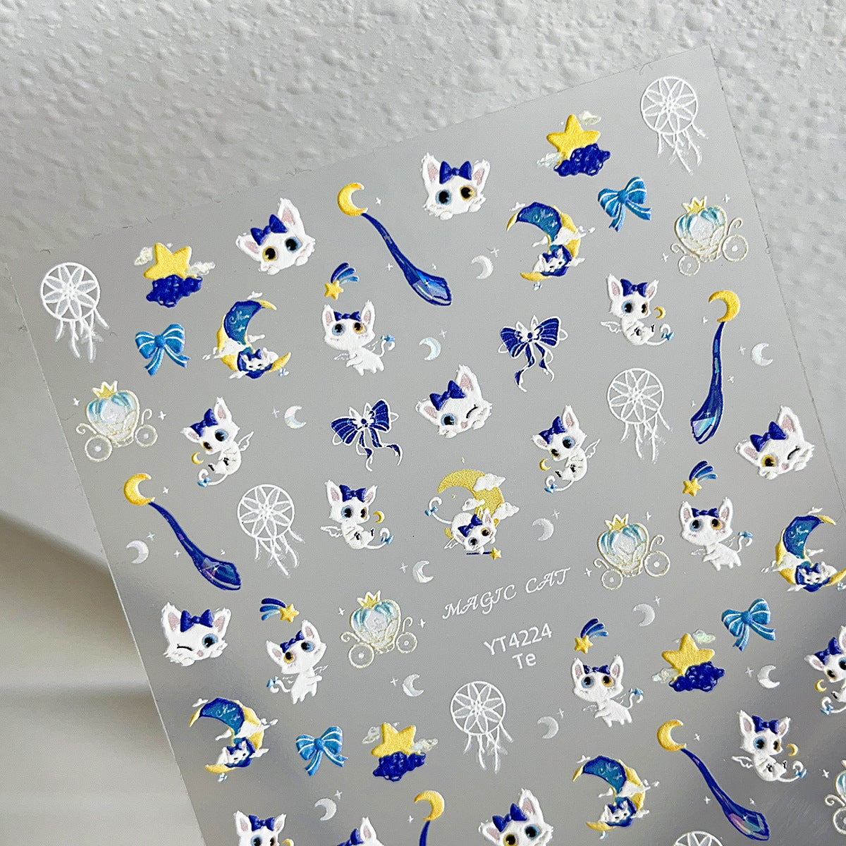MINI-11 Shell Light Bowknot Kitten Stickers
