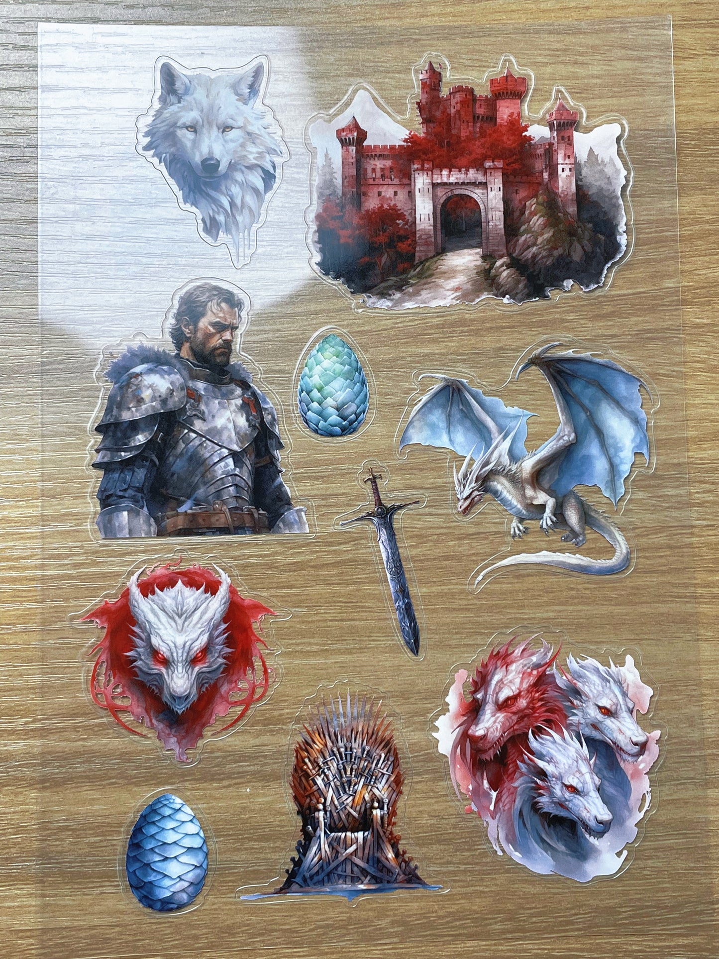 S100 Game of Throes sticker pet precut A5 size 2 pieces