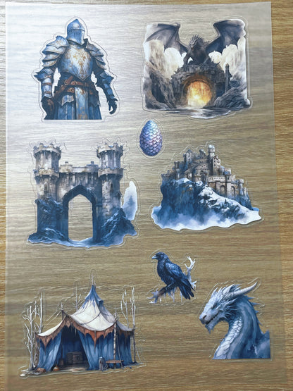 S100 Game of Throes sticker pet precut A5 size 2 pieces