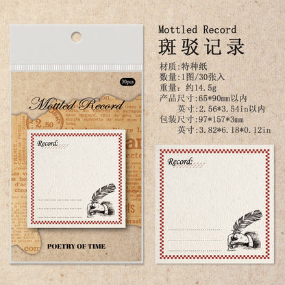 P-11 Ancient Forest Sticky Notes Poetic Series of Time Material Retro Chronicle 4Style