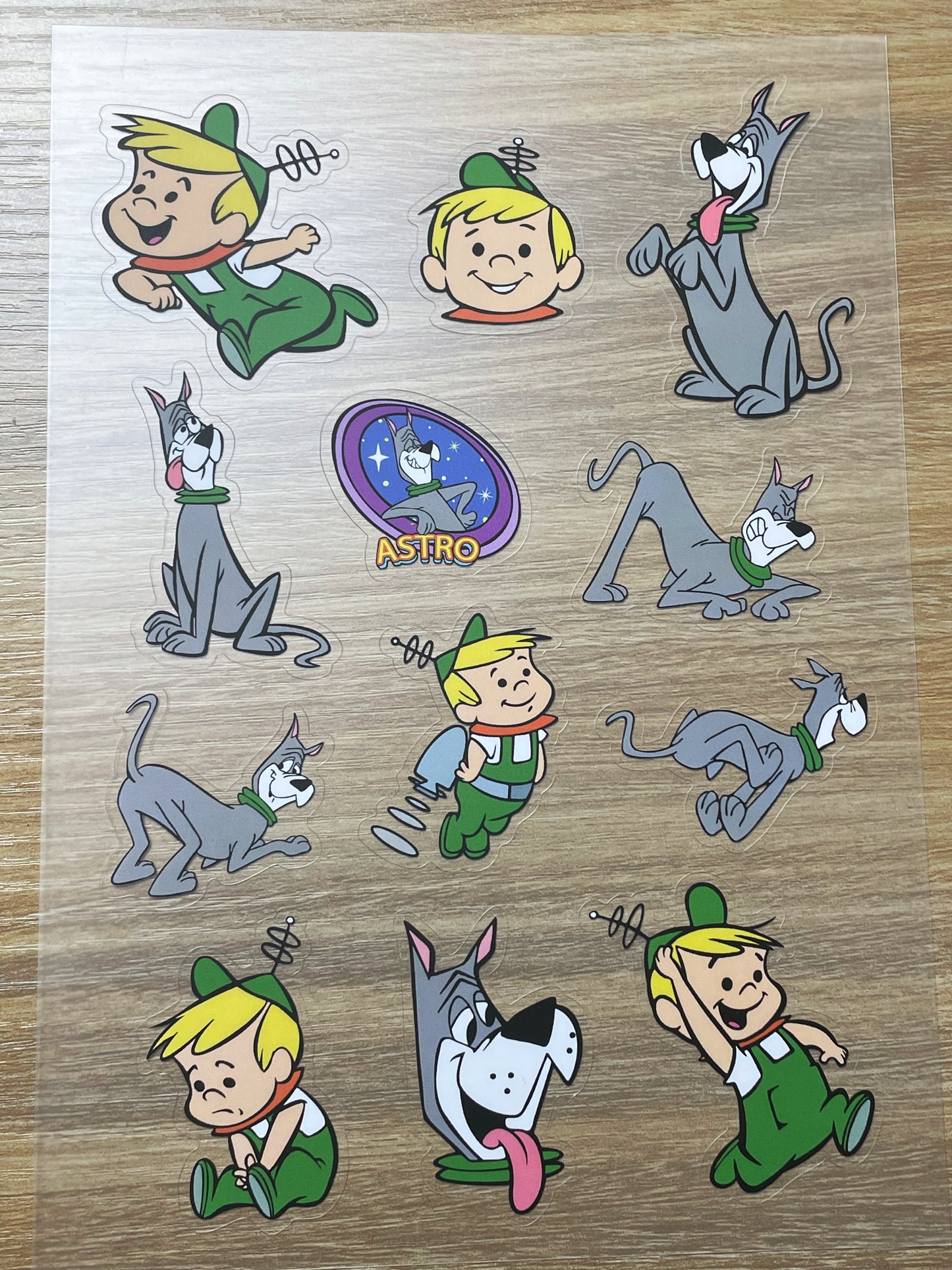S99 The Jetsons sticker pet precut A5 size 6 pieces