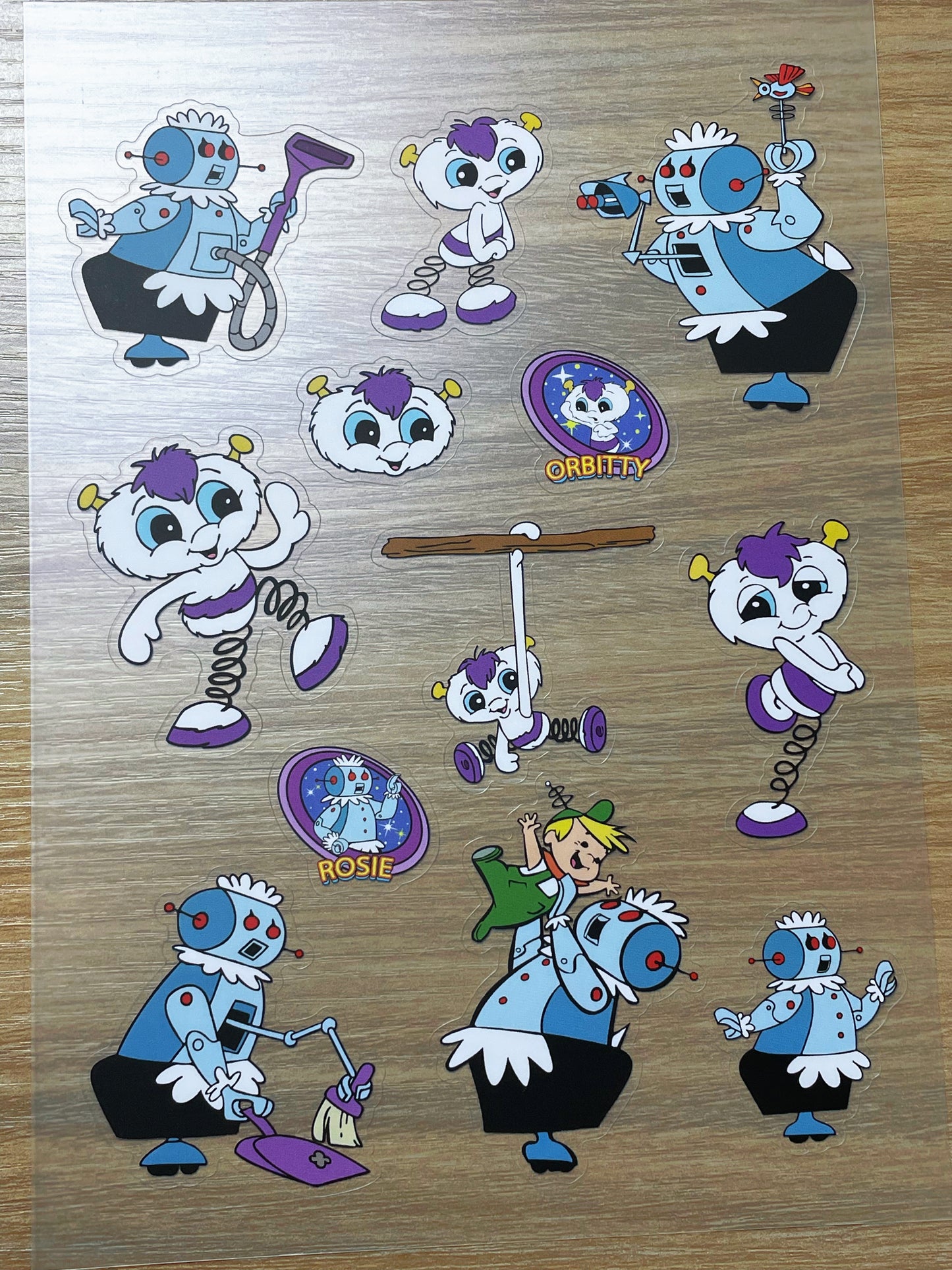 S99 The Jetsons sticker pet precut A5 size 6 pieces