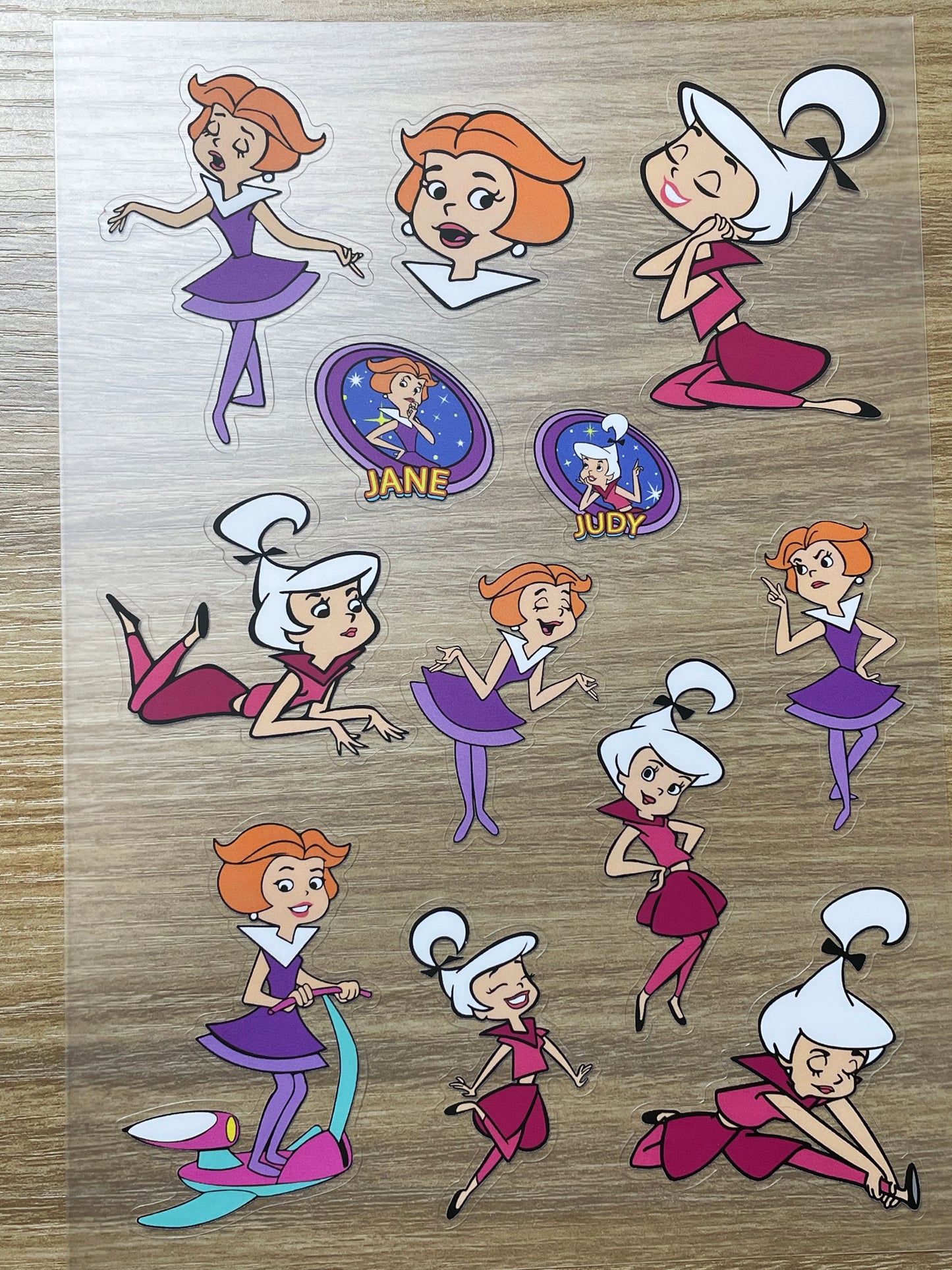 S99 The Jetsons sticker pet precut A5 size 6 pieces