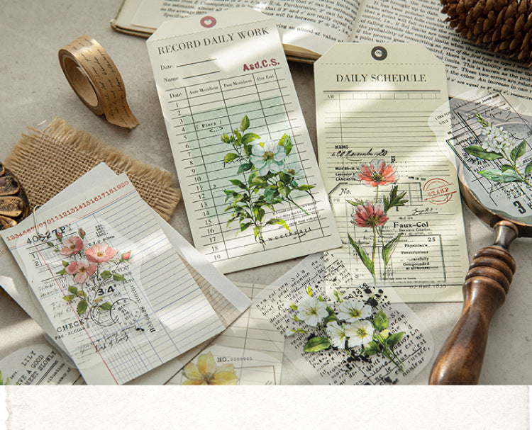 S-44  Kaleidoscope Notes Series Vintage Floral Landscaping Theme 6Style