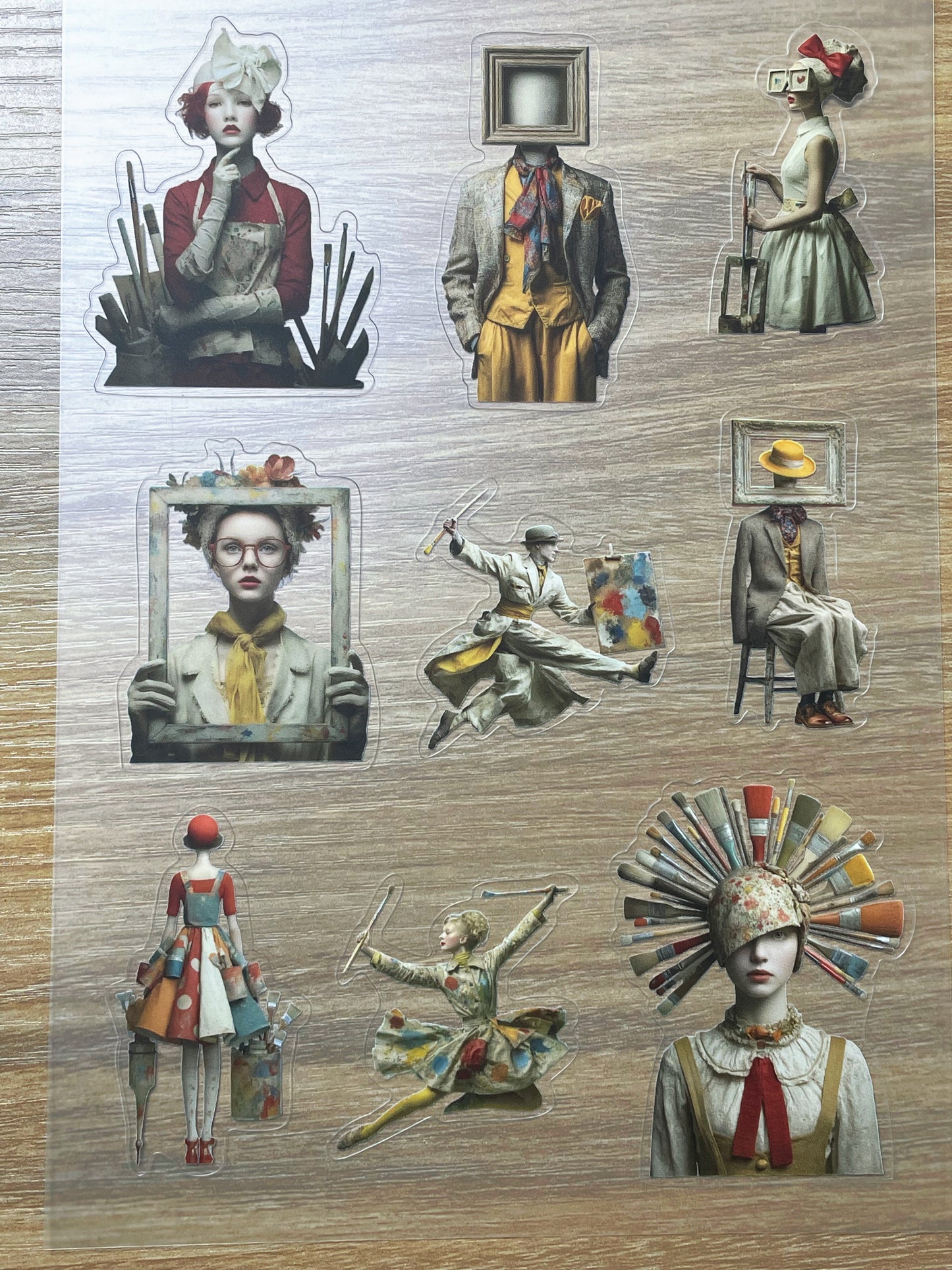 S98 Surreal Art Chronicle sticker pet precut A5 size 6 pieces