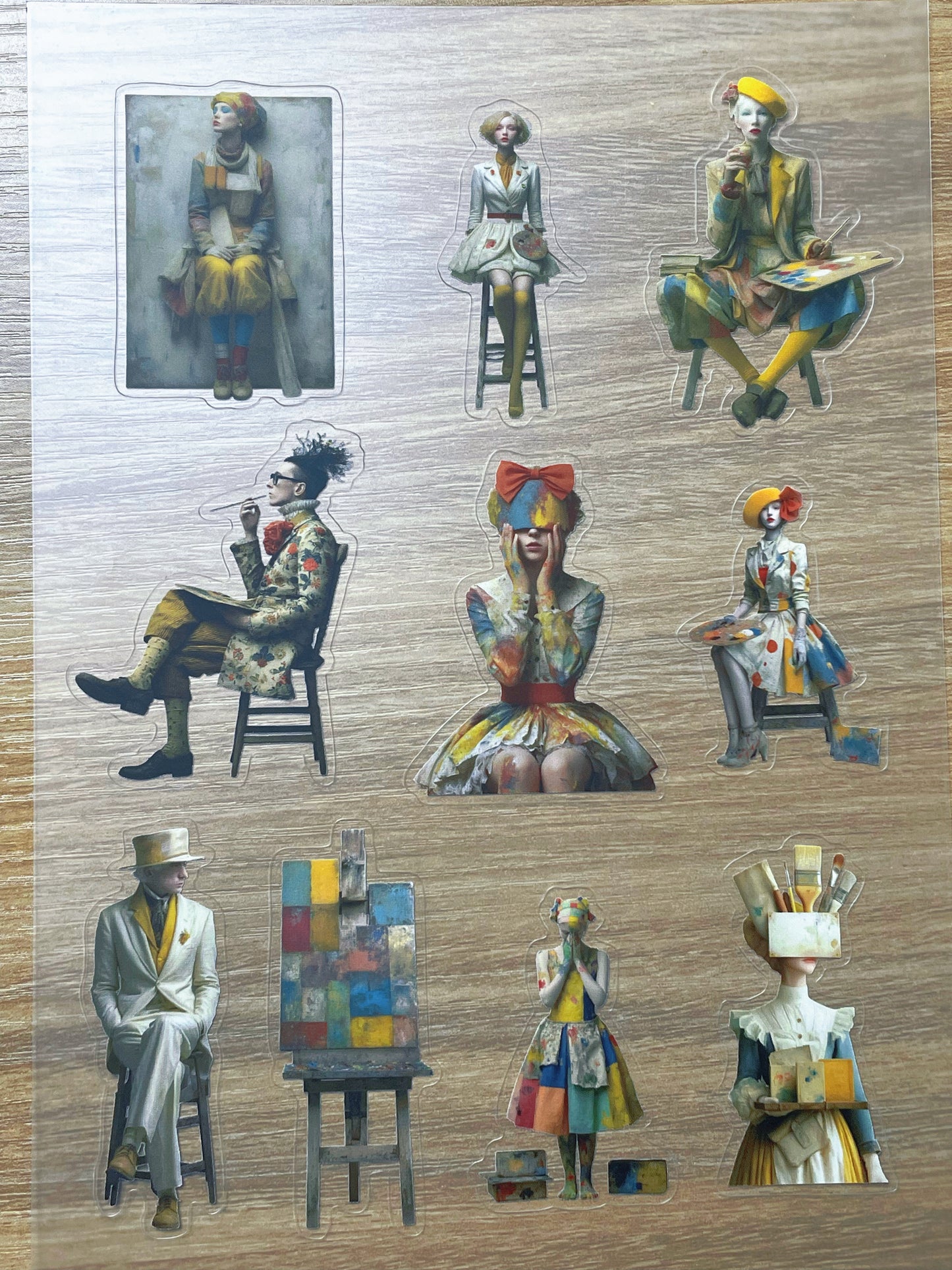 S98 Surreal Art Chronicle sticker pet precut A5 size 6 pieces