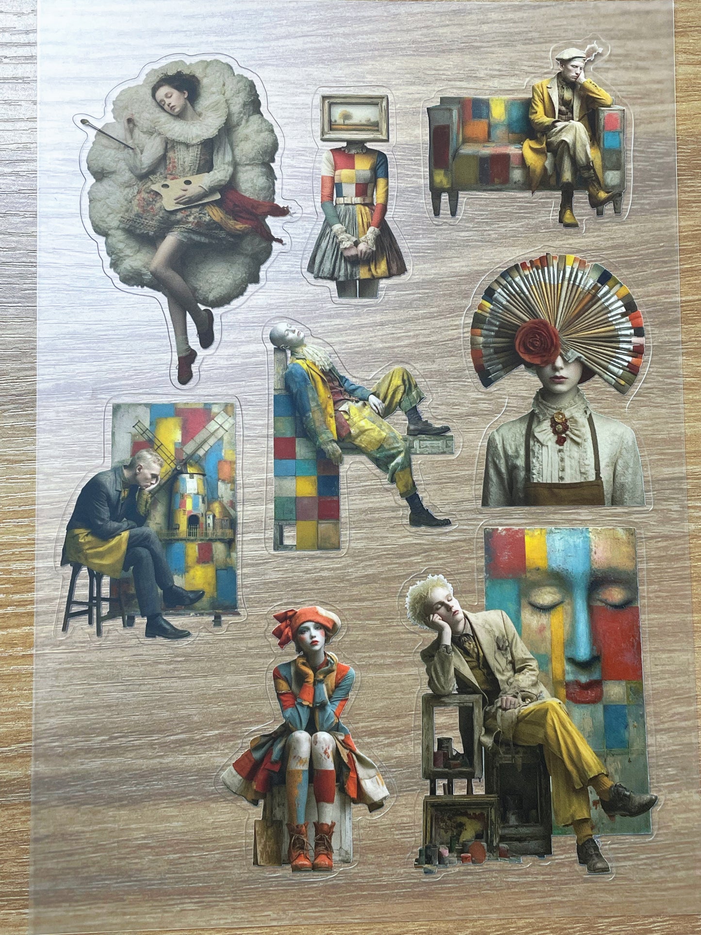 S98 Surreal Art Chronicle sticker pet precut A5 size 6 pieces