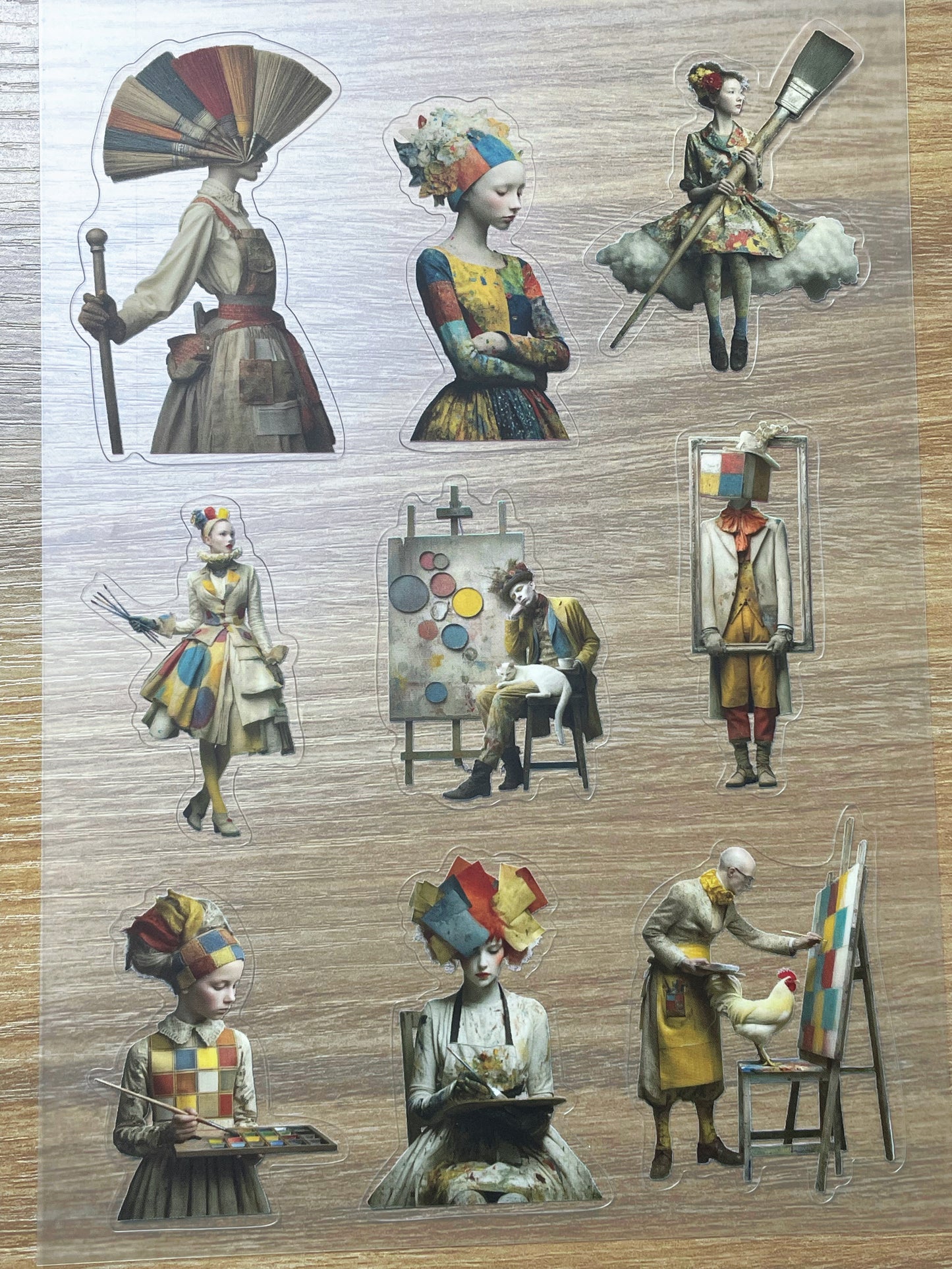 S98 Surreal Art Chronicle sticker pet precut A5 size 6 pieces