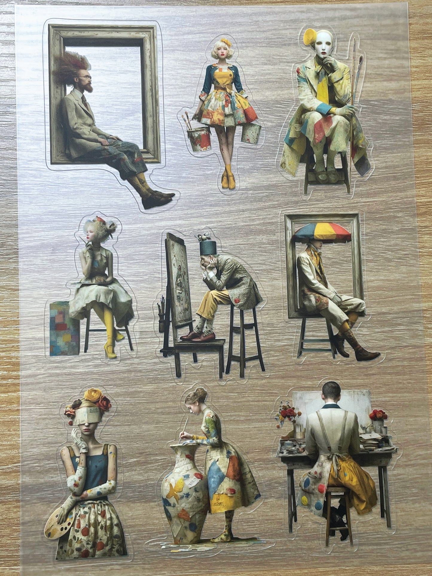 S98 Surreal Art Chronicle sticker pet precut A5 size 6 pieces