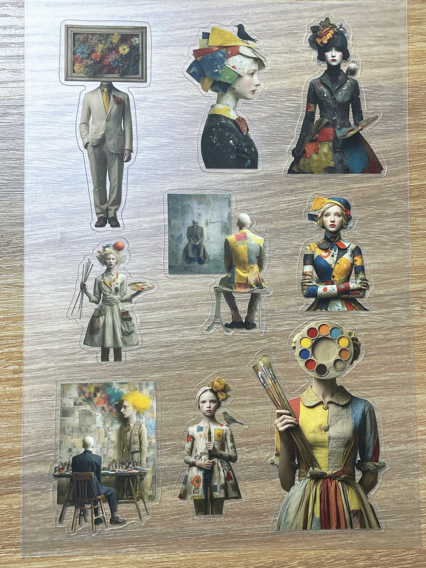 S98 Surreal Art Chronicle sticker pet precut A5 size 6 pieces