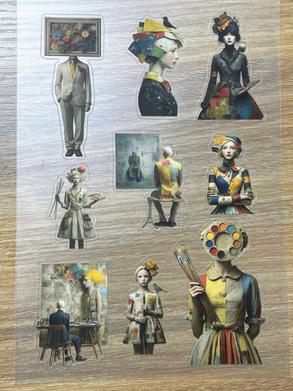 S98 Surreal Art Chronicle sticker pet precut A5 size 6 pieces