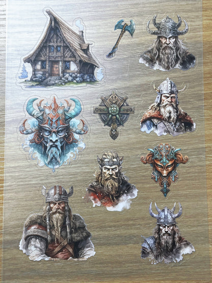 S97 Norse Viking Chronocle sticker pet precut A5 size 7 pieces