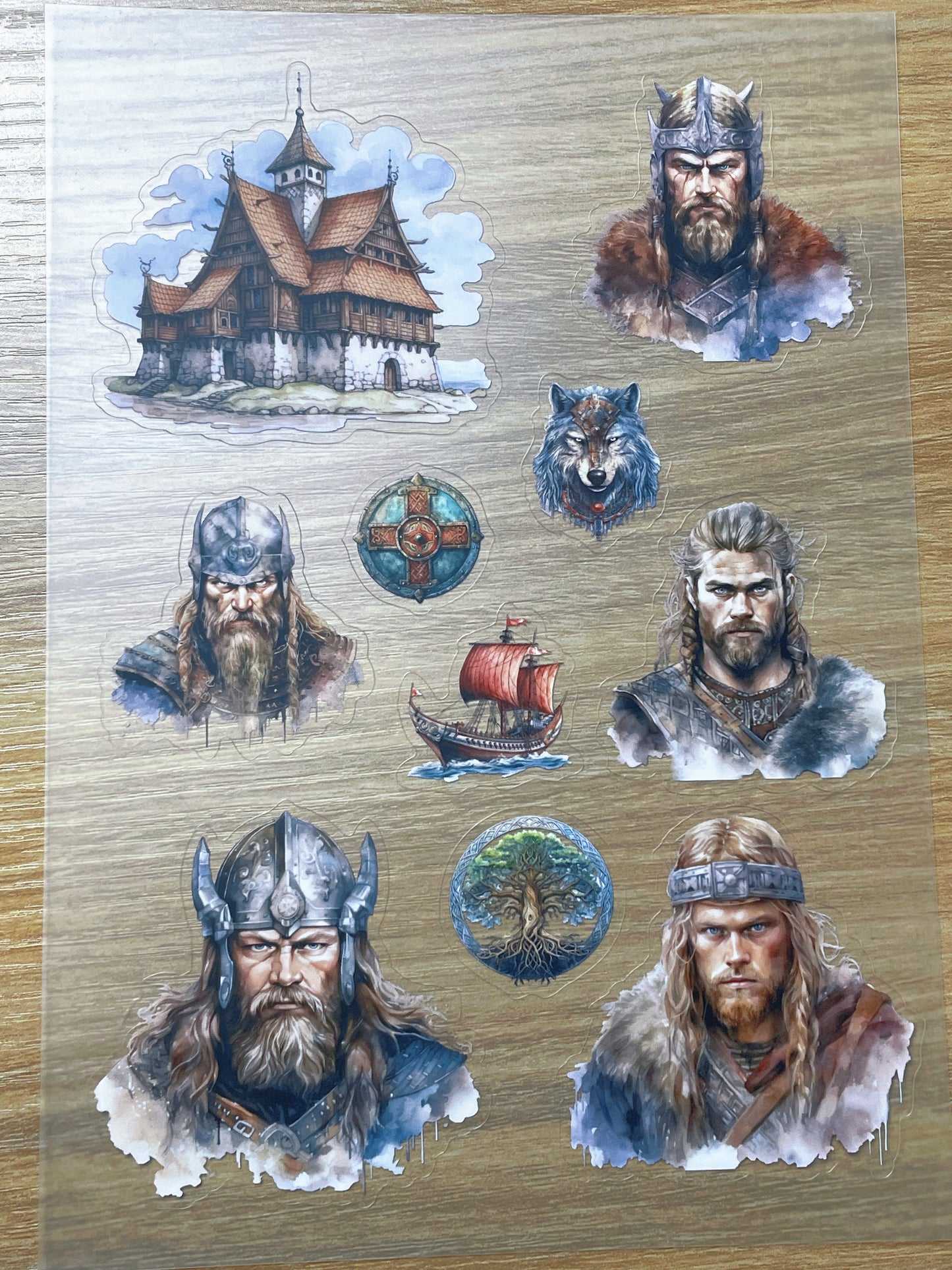 S97 Norse Viking Chronocle sticker pet precut A5 size 7 pieces