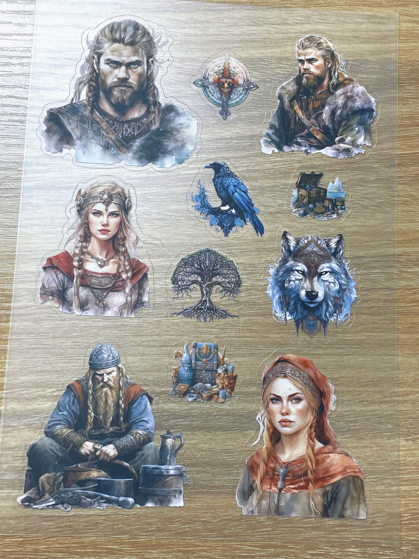 S97 Norse Viking Chronocle sticker pet precut A5 size 7 pieces