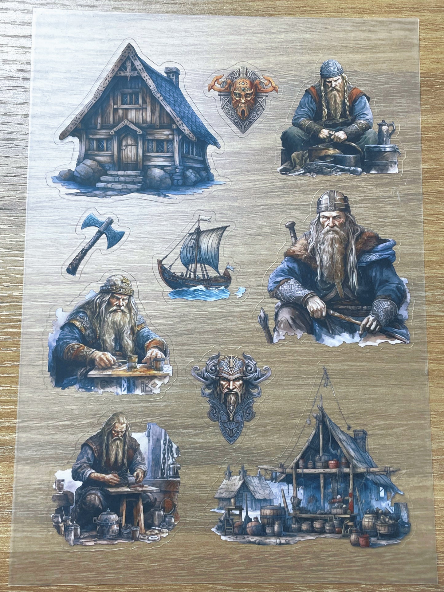 S97 Norse Viking Chronocle sticker pet precut A5 size 7 pieces