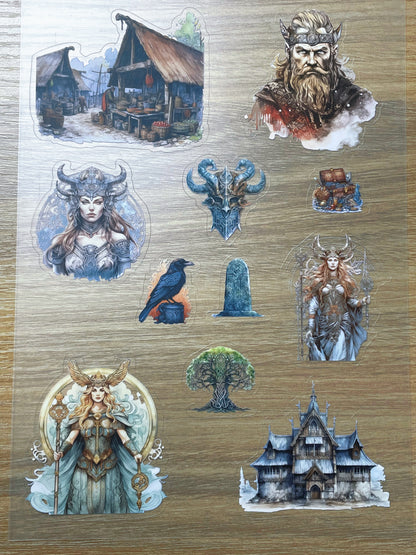 S97 Norse Viking Chronocle sticker pet precut A5 size 7 pieces