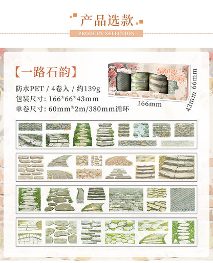 S-35Boxed Tape Set Impressions of Ancient Roads Series Scenery Stickers
