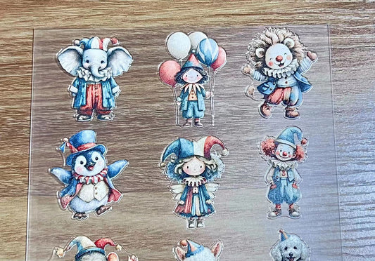 E-21 Circus 3Dembossed sticker one piece