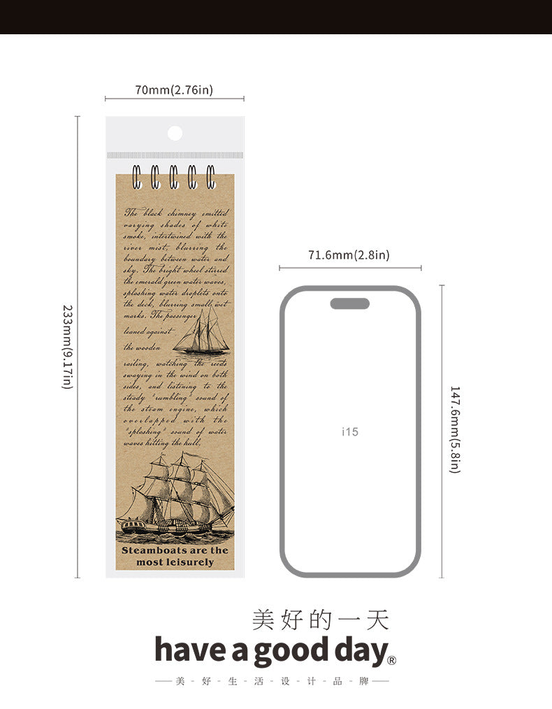 P-14 Retro Theme Coil Material Book Story Essay Series 6Style