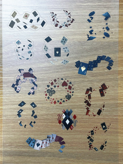 S55 Pack of Wonderland Catd  sticker pet precut A5 size 2 pieces