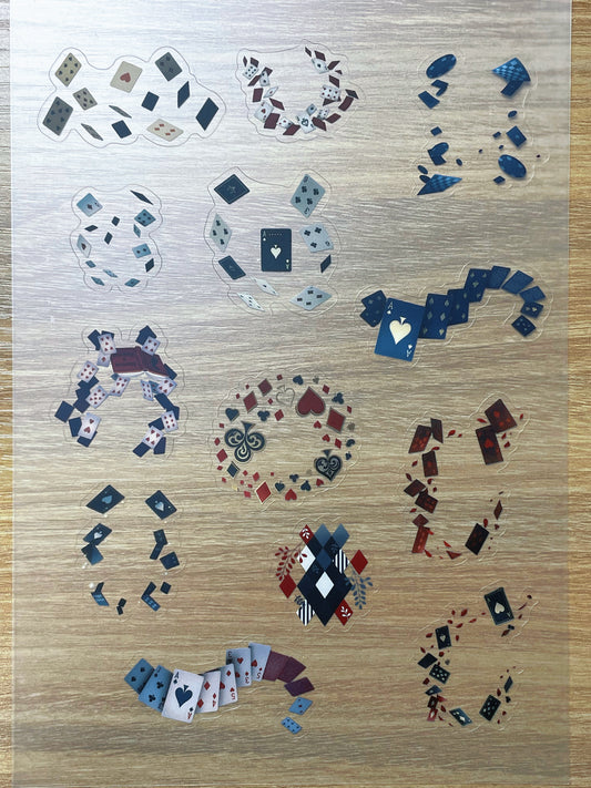 S55 Pack of Wonderland Catd  sticker pet precut A5 size 2 pieces
