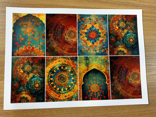 A-020  ATC background precut sticker  A4 size（1Pieces)